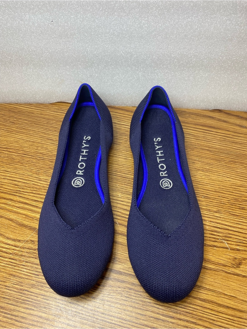 Rothy’s The Flat Maritime Navy Round Toe Slip-on Ballet Flats Shoes Womens Sz 9